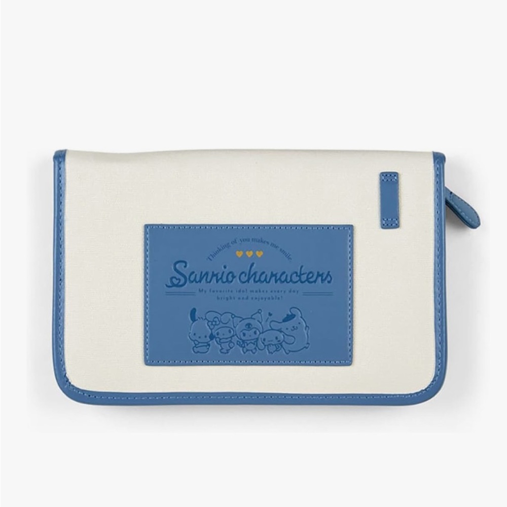 Sanrio characters multi pouch zipper closure blue and white (enjoy idol)